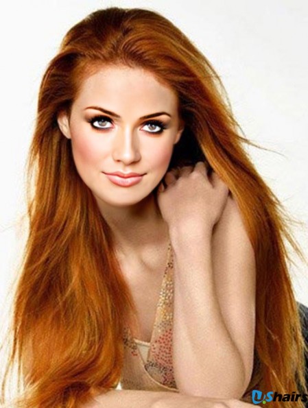 Auburn Long Mono Wigs Human Hair UK