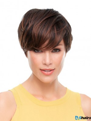Wavy Boycuts Cropped Brown Best Lace Front Wigs