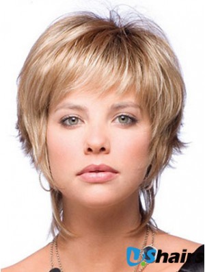 Boycuts Straight Blonde Capless Beautiful Short Wigs