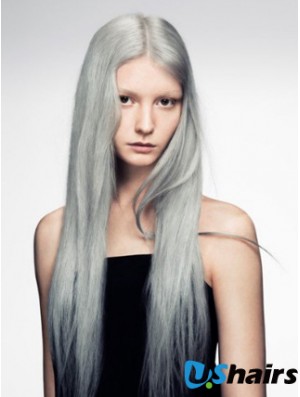 Lace Front Without Bangs Long Straight 24 inch Style Fashion Wigs