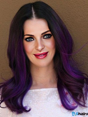 New Ombre/2 Tone Shoulder Length Wavy Layered 16 inch Human Lace Wigs