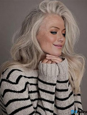 Ladies Wigs Real Hair Shoulder Length Wavy Style 100% Hand Tied