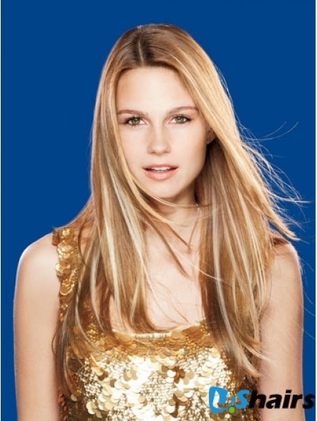 Straight Remy Human Hair Brown Top Weft Extensions